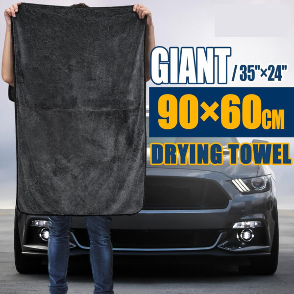 Large, Super Absorbent and Soft Microfiber Towels for Cars, Grey(35 x 24 inches)